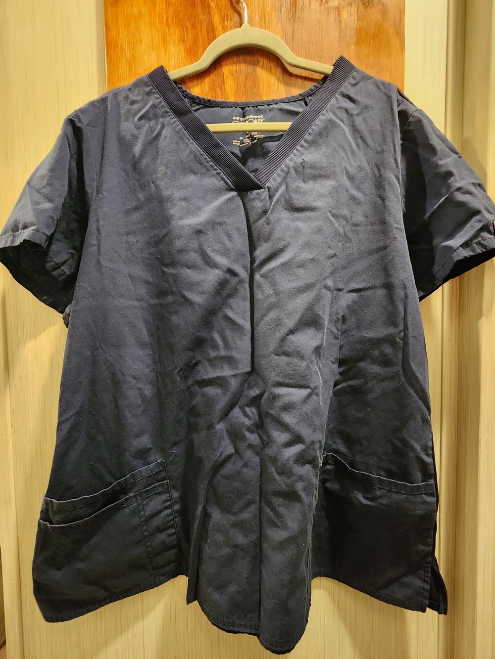 Cherokee Navy V-Neck Short Sleeve Scrub Top